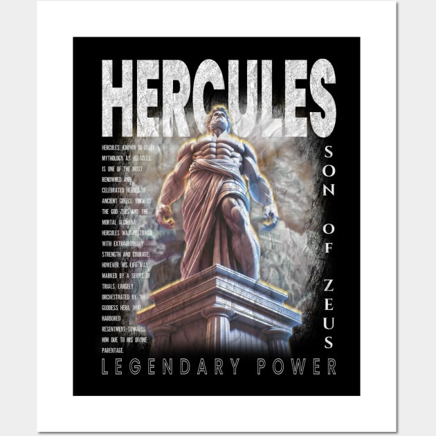 Hercules vintage grunge graphic Deaign Wall Art by NUNEZ CREATIONS